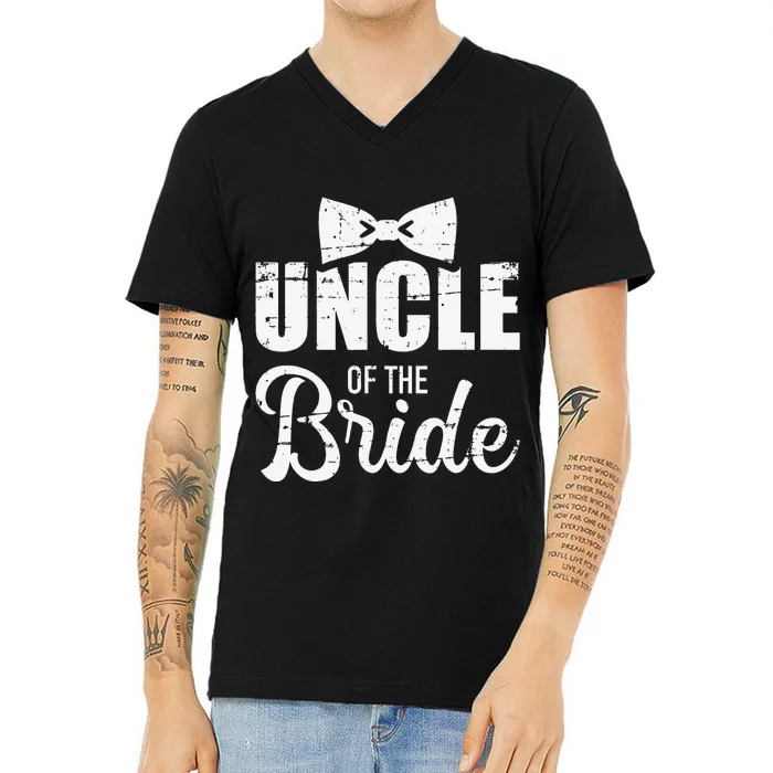 Uncle of the bride for wedding V-Neck T-Shirt