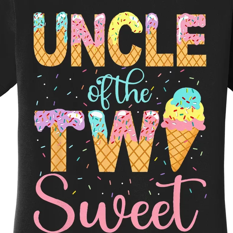 Uncle Of The Two Sweet Birthday Girl Ice Cream 2nd Women's T-Shirt