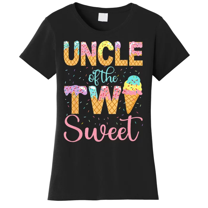 Uncle Of The Two Sweet Birthday Girl Ice Cream 2nd Women's T-Shirt