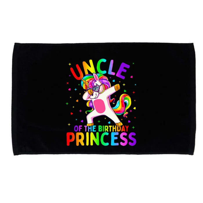 Uncle of the Birthday Princess Dabbing Unicorn Microfiber Hand Towel