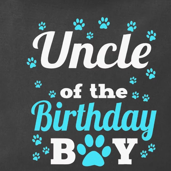 Uncle Of The Birthday Dog Paw Bday Party Celebration Zip Tote Bag