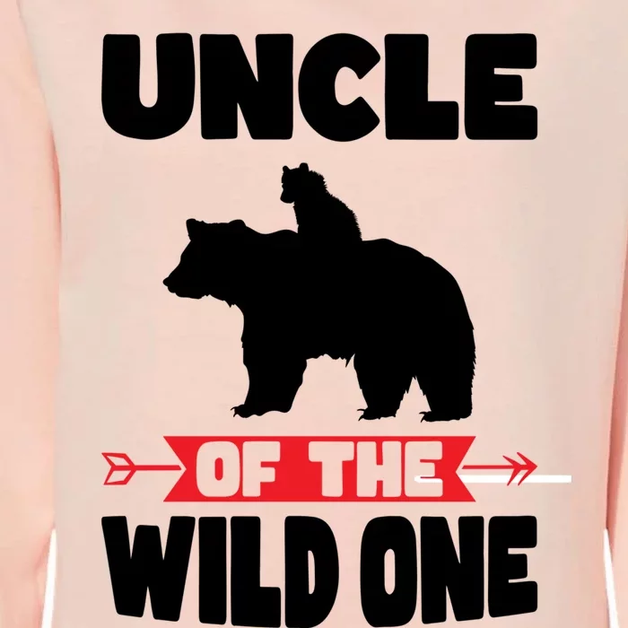 Uncle Of The Wild One Papa Bear Gift Womens California Wash Sweatshirt