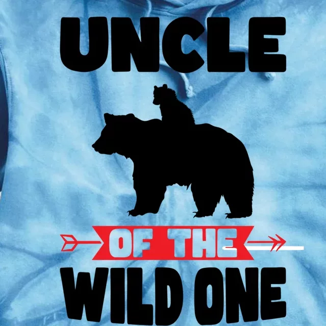 Uncle Of The Wild One Papa Bear Gift Tie Dye Hoodie