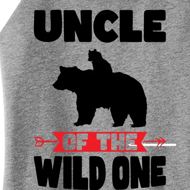 Uncle Of The Wild One Papa Bear Gift Women’s Perfect Tri Rocker Tank