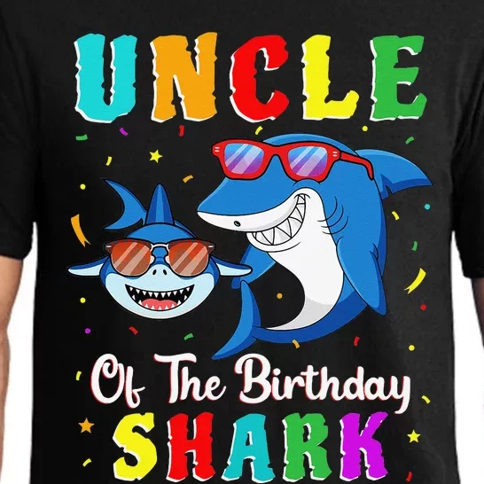 Uncle Of The Shark Birthday Family Matching Birthday Nephew Pajama Set