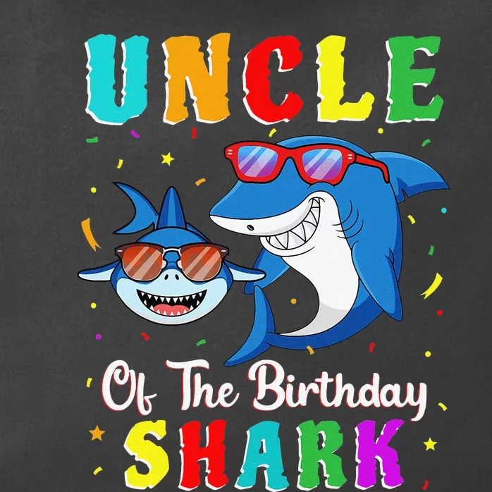 Uncle Of The Shark Birthday Family Matching Birthday Nephew Zip Tote Bag