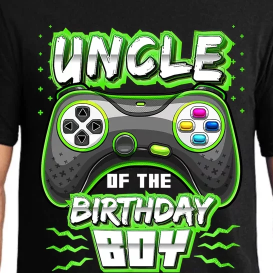 Uncle Of The Birthday Matching Video Gamer Party Gift Pajama Set