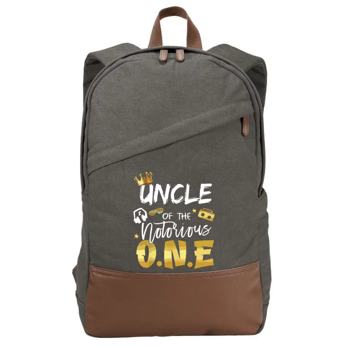 Uncle Of The Notorious One Old School Hip Hop 1st Birthday Cotton Canvas Backpack