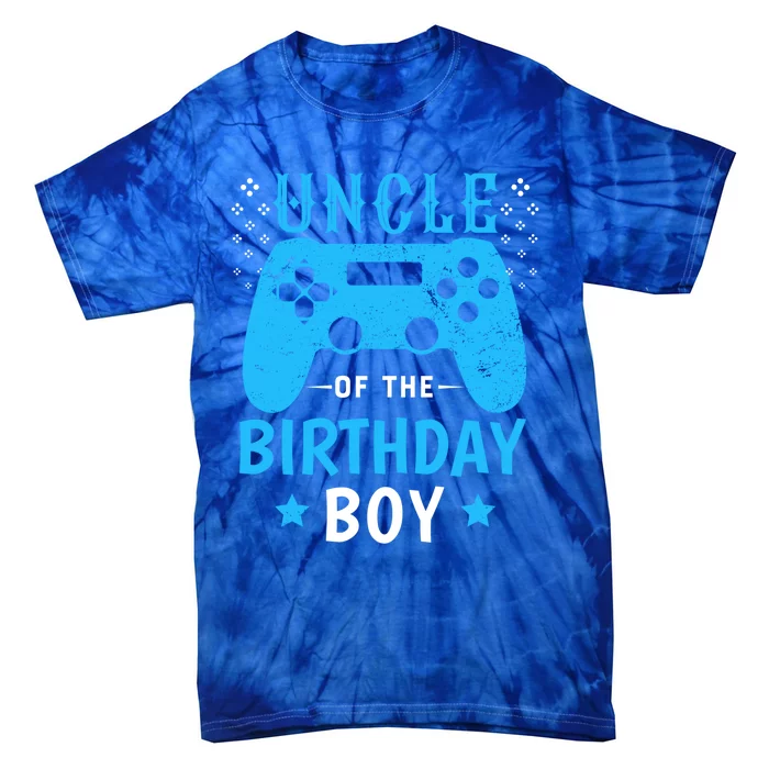 Uncle Of The Birthday Gift Video Gamer Uncle Birthday Gift Tie-Dye T-Shirt