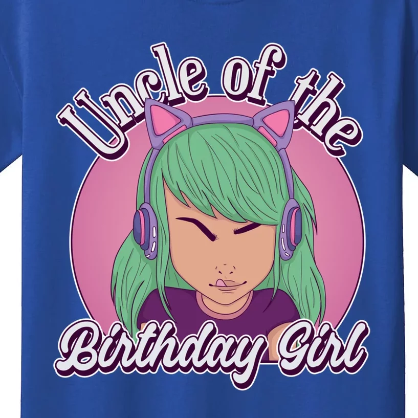 Uncle Of The Bithday Gamer Theme Gift Kids T-Shirt