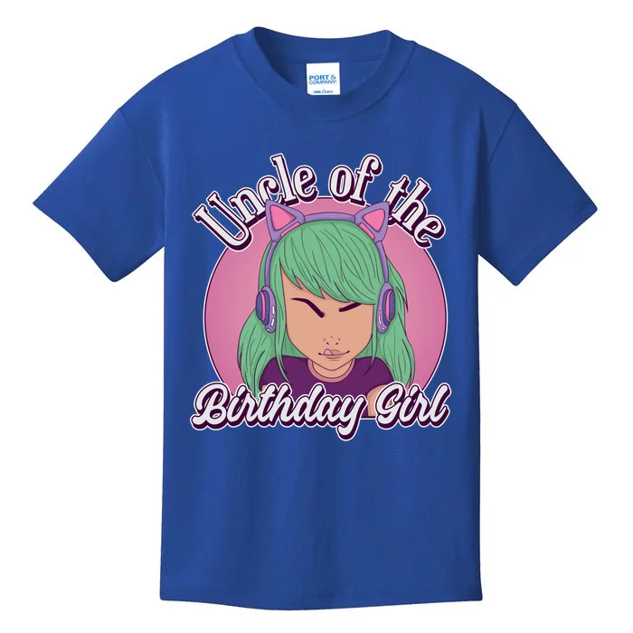 Uncle Of The Bithday Gamer Theme Gift Kids T-Shirt