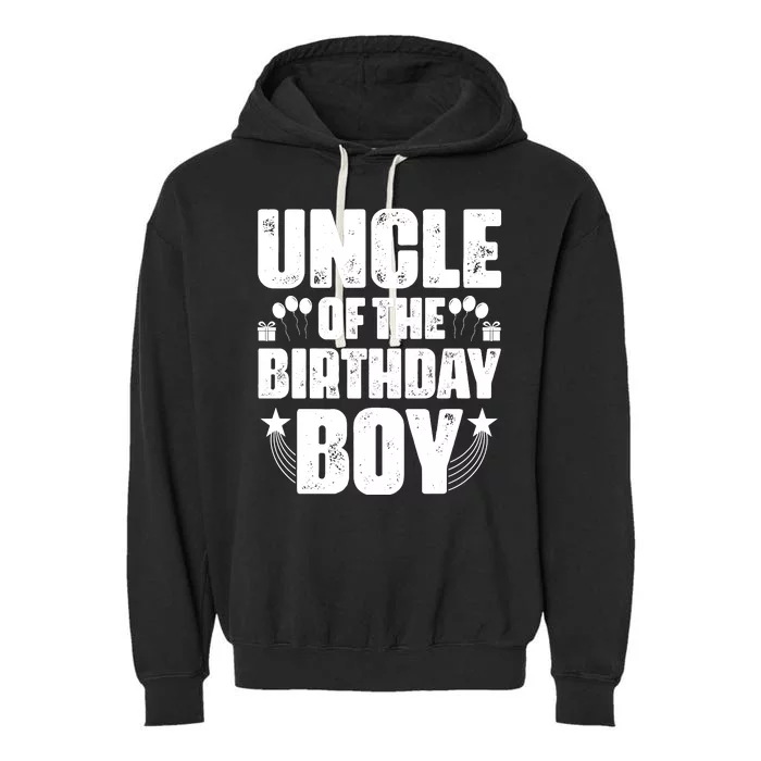 Uncle Of The Birthday Boy Celebration Garment-Dyed Fleece Hoodie