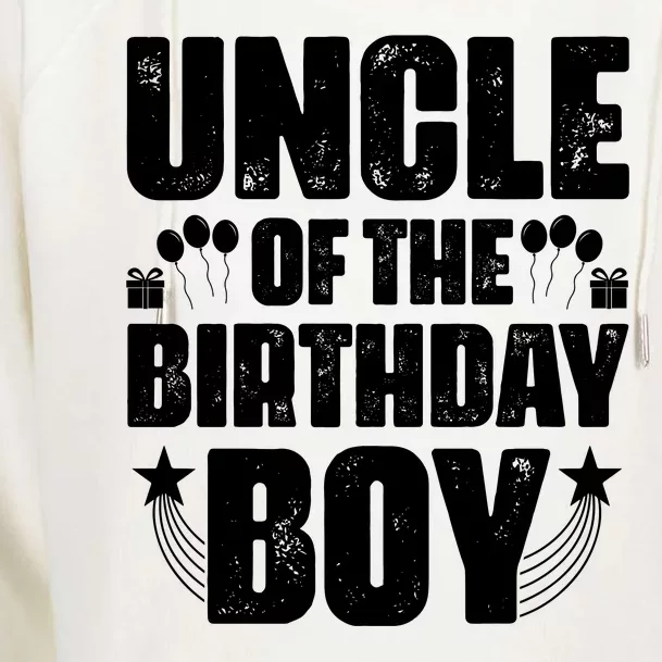 Uncle Of The Birthday Boy Celebration Womens Funnel Neck Pullover Hood