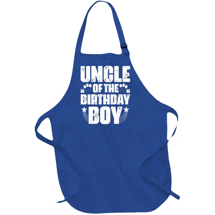 Uncle Of The Birthday Boy Celebration Full-Length Apron With Pocket