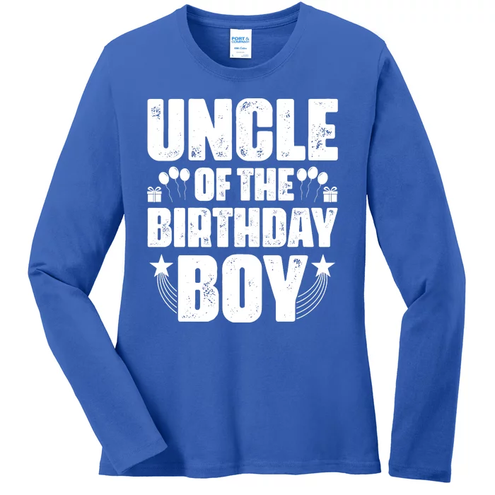 Uncle Of The Birthday Boy Celebration Ladies Long Sleeve Shirt