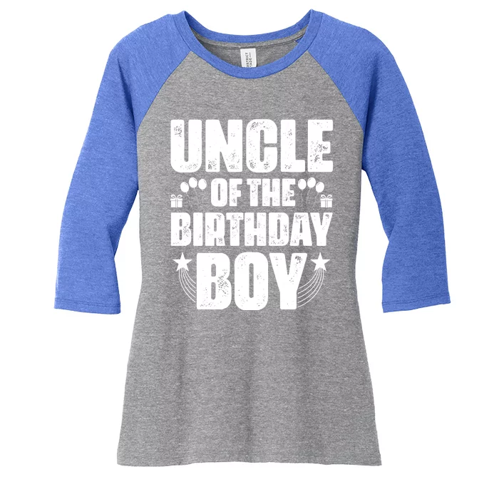 Uncle Of The Birthday Boy Celebration Women's Tri-Blend 3/4-Sleeve Raglan Shirt