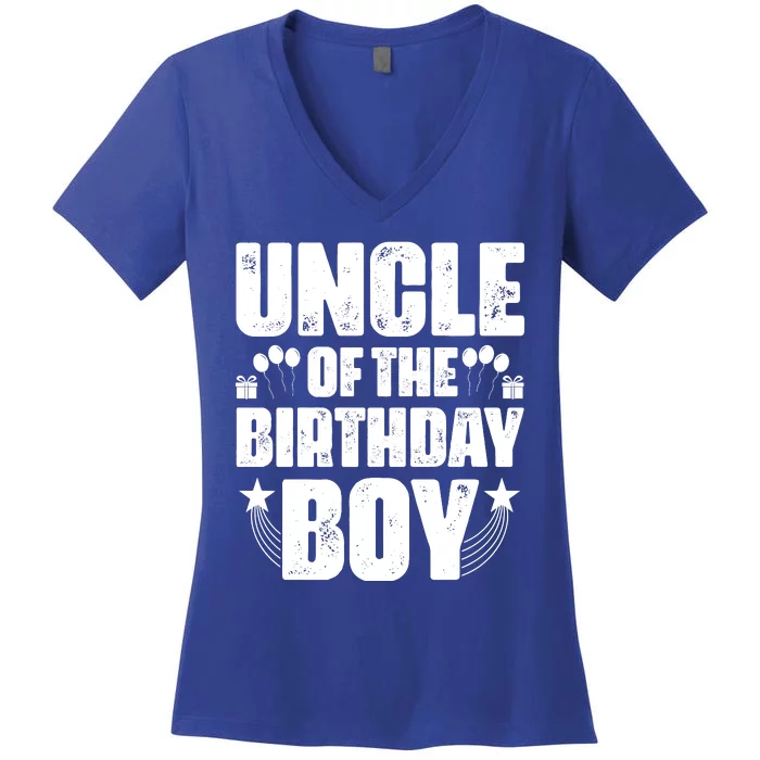 Uncle Of The Birthday Boy Celebration Women's V-Neck T-Shirt