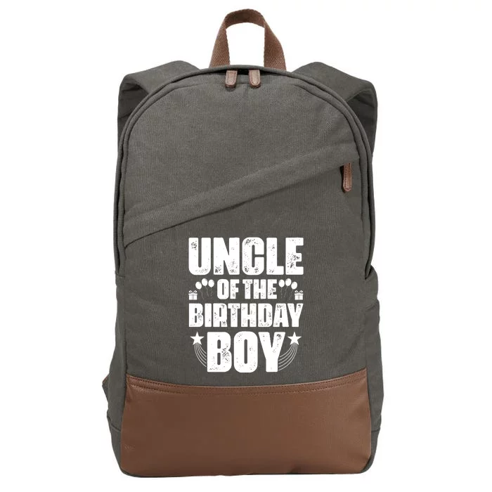 Uncle Of The Birthday Boy Celebration Cotton Canvas Backpack