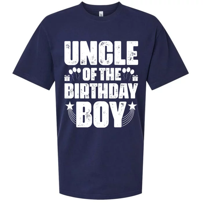 Uncle Of The Birthday Boy Celebration Sueded Cloud Jersey T-Shirt