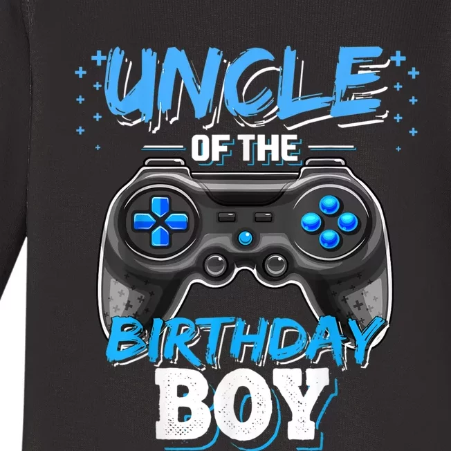 Uncle Of The Birthday Boy Matching Video Game Birthday Gift Baby Long Sleeve Bodysuit