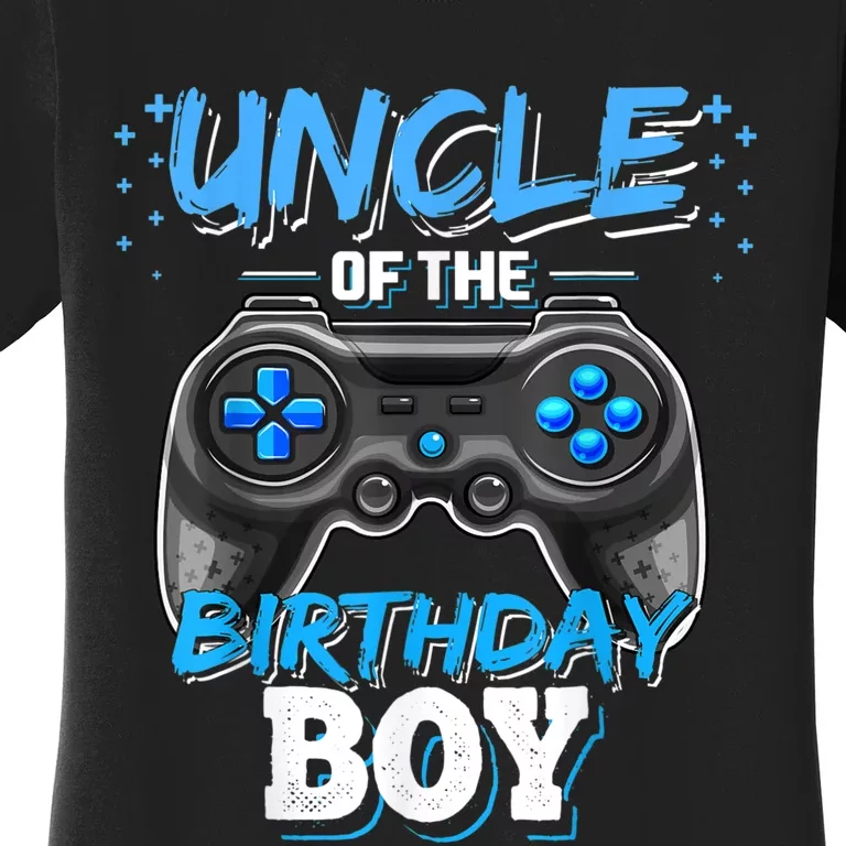 Uncle Of The Birthday Boy Matching Video Game Birthday Gift Women's T-Shirt