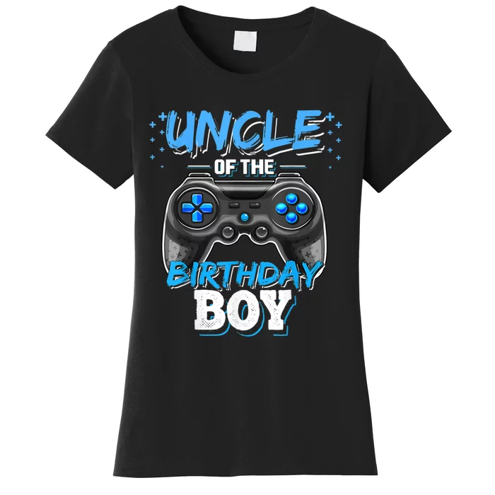 Uncle Of The Birthday Boy Matching Video Game Birthday Gift Women's T-Shirt