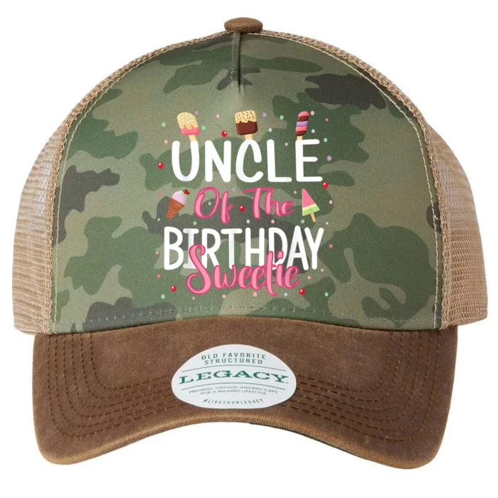 Uncle Of The Birthday Sweetie Girl Ice Cream Theme Party Legacy Tie Dye Trucker Hat