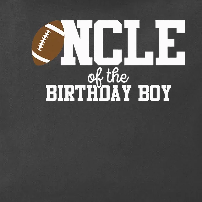 Uncle Of The Birthday Boy Football Lover First Birthday Zip Tote Bag