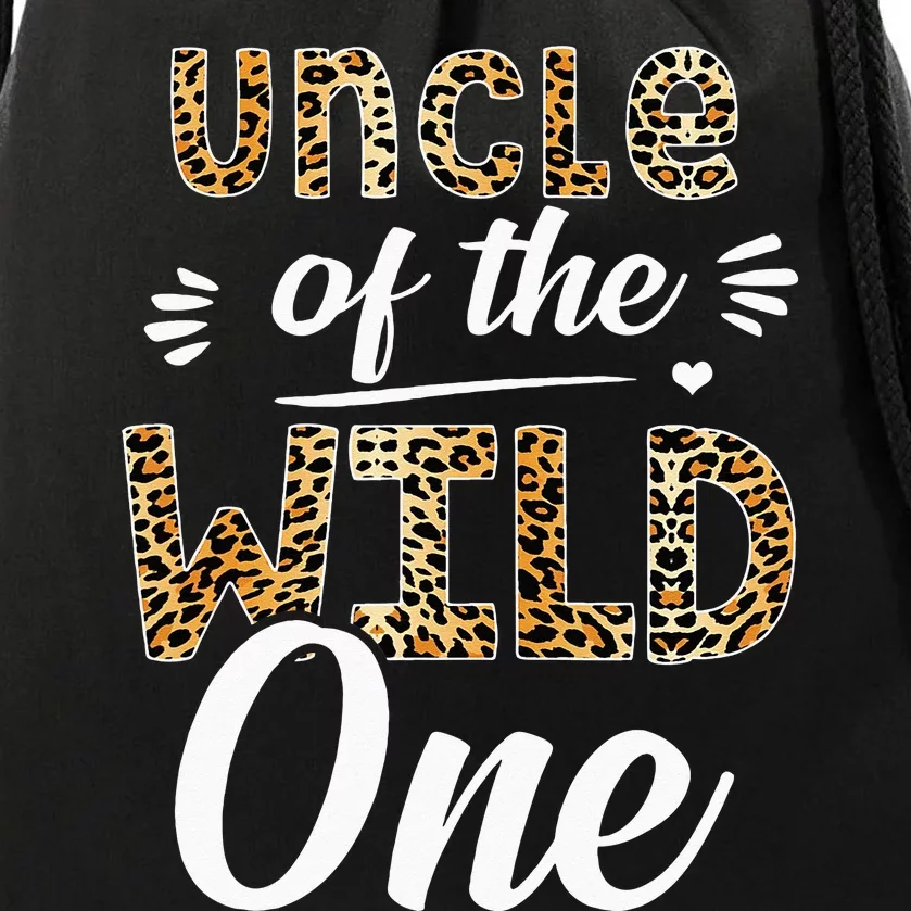 Uncle Of The Wild One Zoo Themed 1st Birthday Party Drawstring Bag