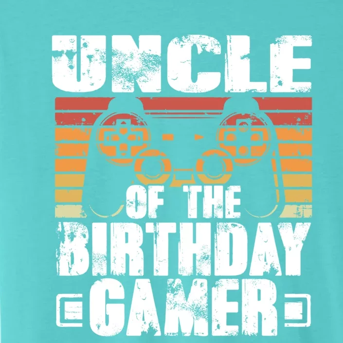 Uncle Of The Birthday Gamer Matching Video Gamer Party Gift ChromaSoft Performance T-Shirt