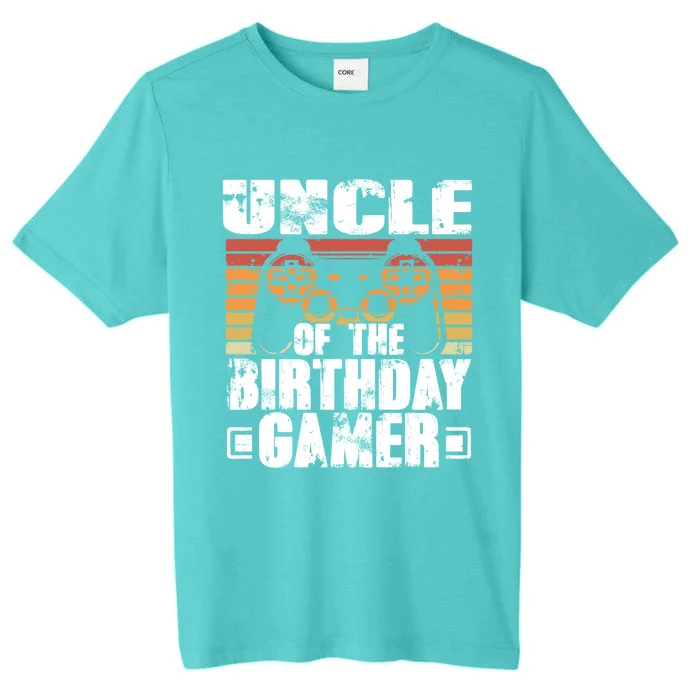 Uncle Of The Birthday Gamer Matching Video Gamer Party Gift ChromaSoft Performance T-Shirt