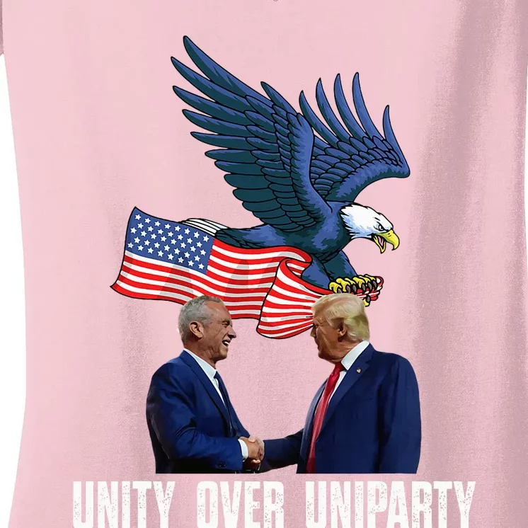 Unity Over Uniparty Trump 2024 Presidential Campaign Women's V-Neck T-Shirt