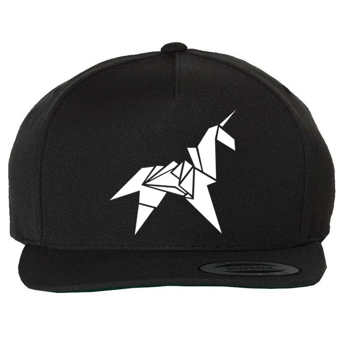 Unicorn Origami Wool Snapback Cap