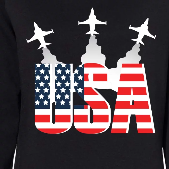 USA Pilot 4th Of July Patriotic Womens California Wash Sweatshirt