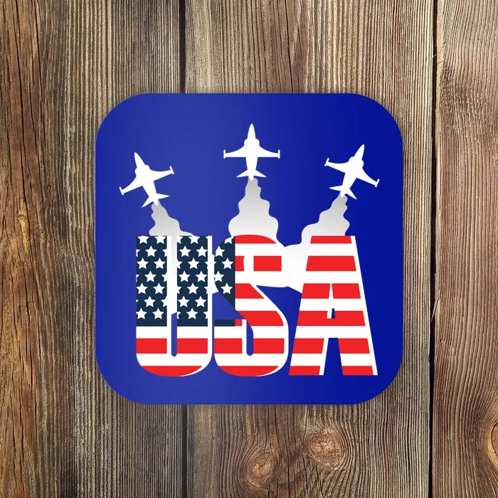 USA Pilot 4th Of July Patriotic Coaster