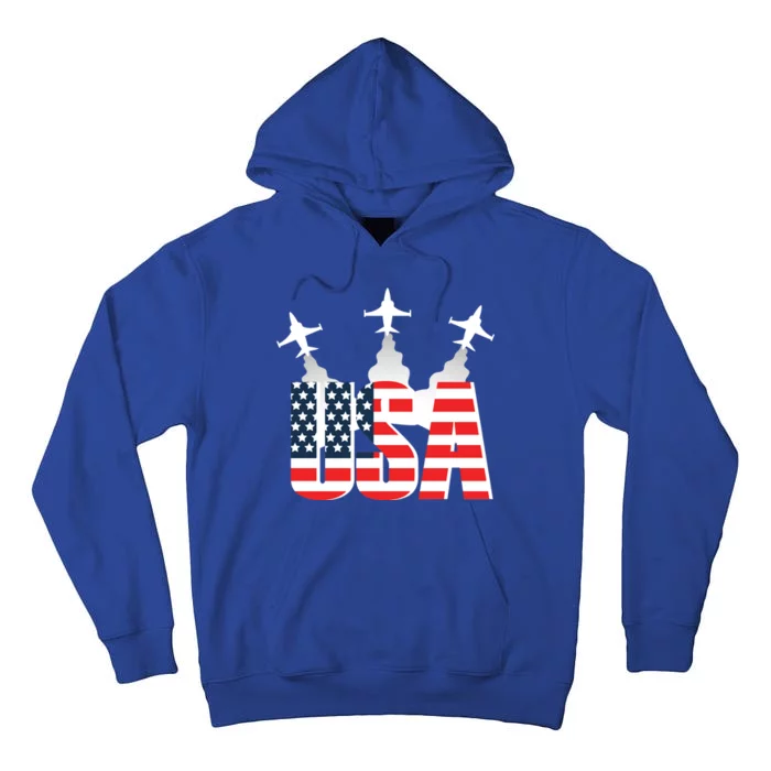 USA Pilot 4th Of July Patriotic Tall Hoodie