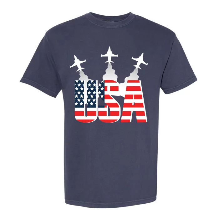 USA Pilot 4th Of July Patriotic Garment-Dyed Heavyweight T-Shirt