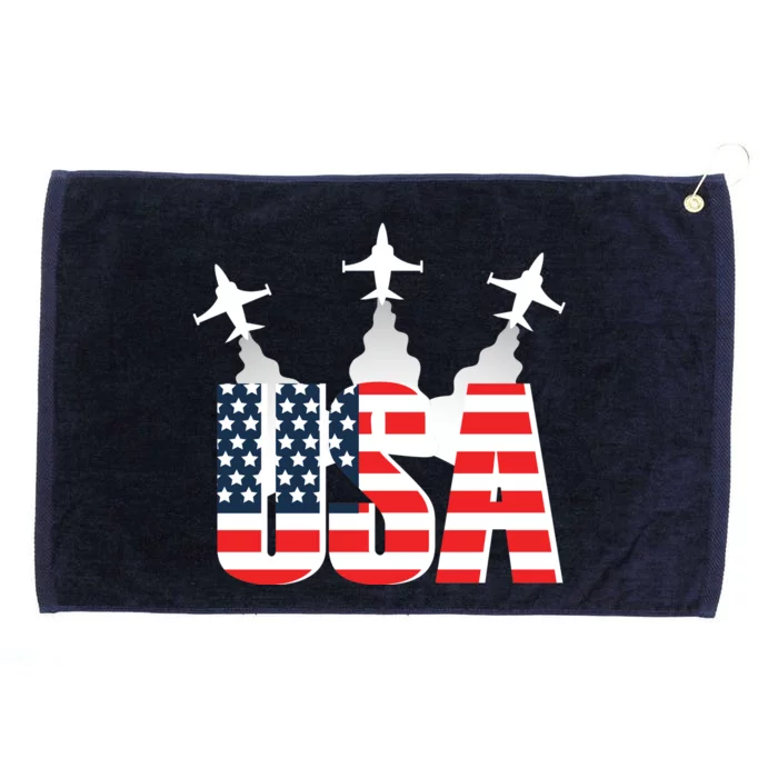 USA Pilot 4th Of July Patriotic Grommeted Golf Towel