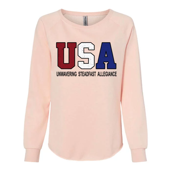 Usa Patriotic 4th Of July American Trump Conservative Funny Gift Womens California Wash Sweatshirt