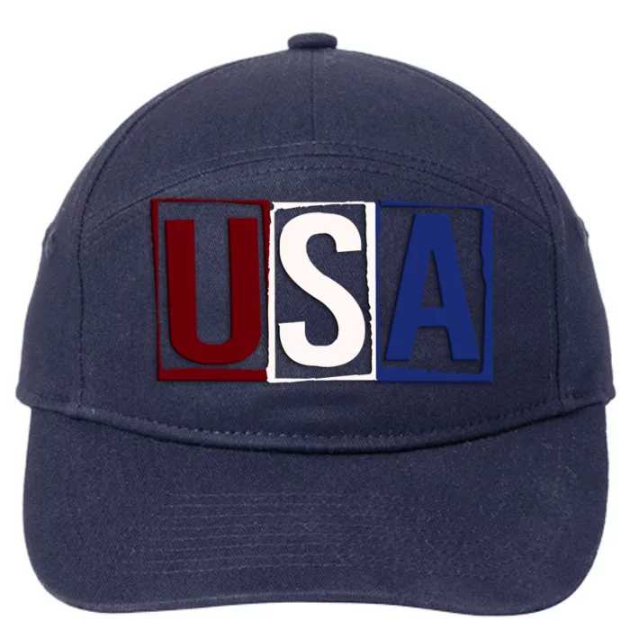 USA Patriotic 4th Of July 7-Panel Snapback Hat