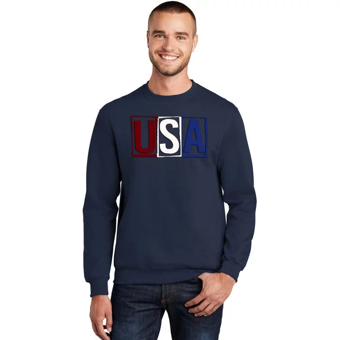 USA Patriotic 4th Of July Tall Sweatshirt