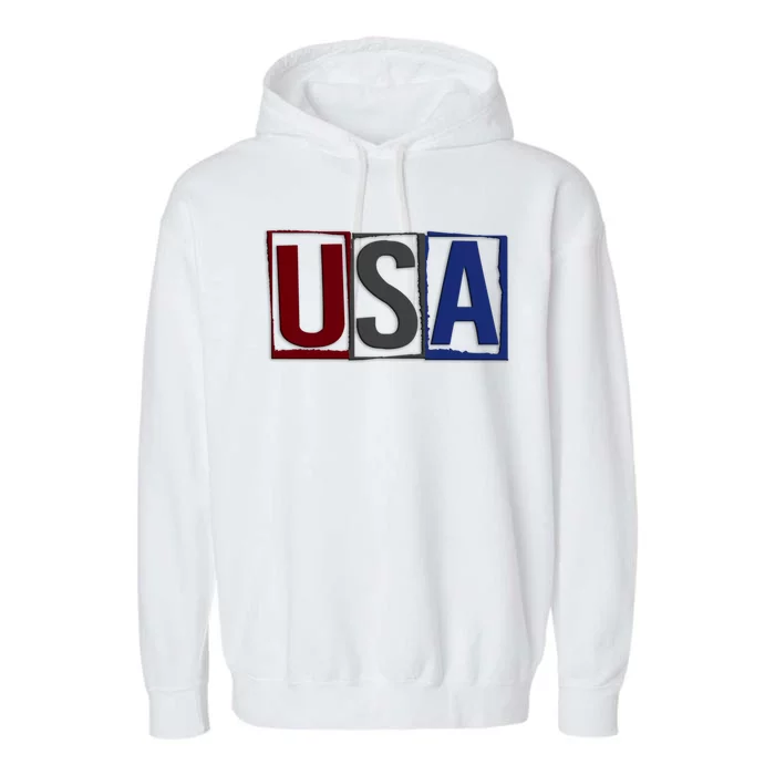 USA Patriotic 4th Of July Garment-Dyed Fleece Hoodie