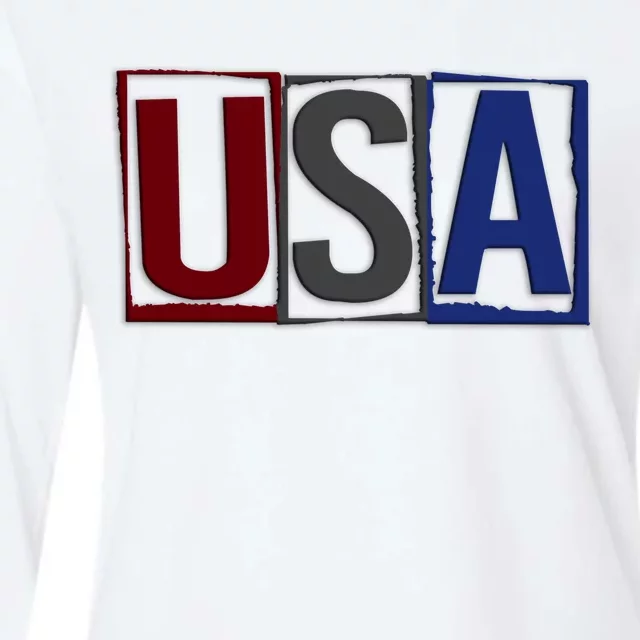 USA Patriotic 4th Of July Womens Cotton Relaxed Long Sleeve T-Shirt