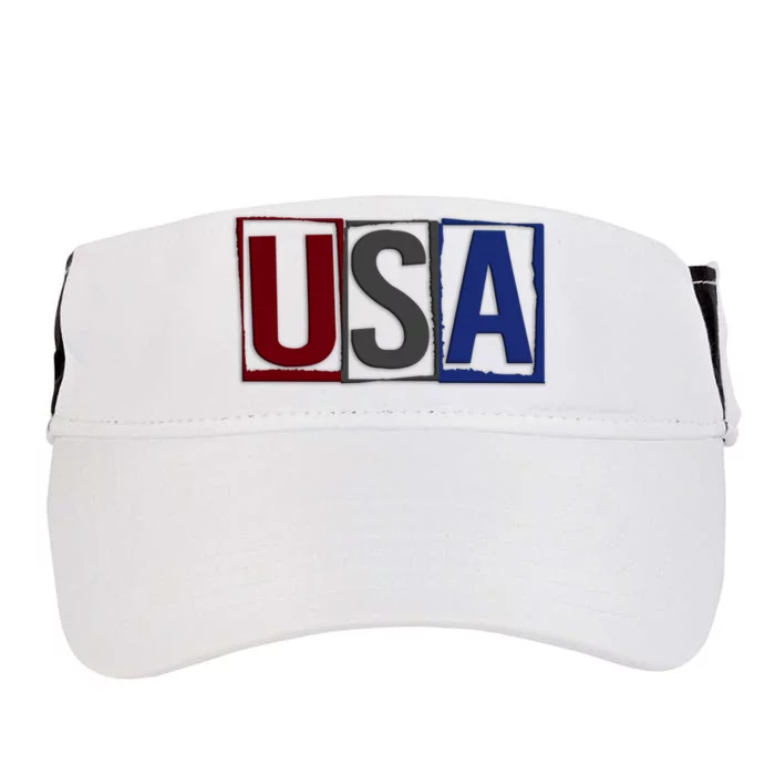 USA Patriotic 4th Of July Adult Drive Performance Visor