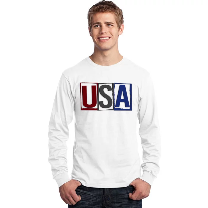 USA Patriotic 4th Of July Tall Long Sleeve T-Shirt