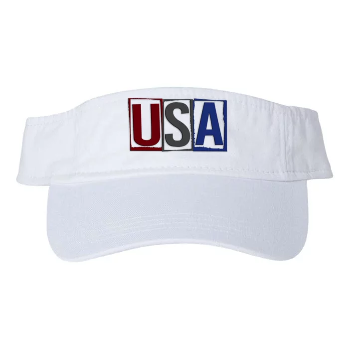 USA Patriotic 4th Of July Valucap Bio-Washed Visor