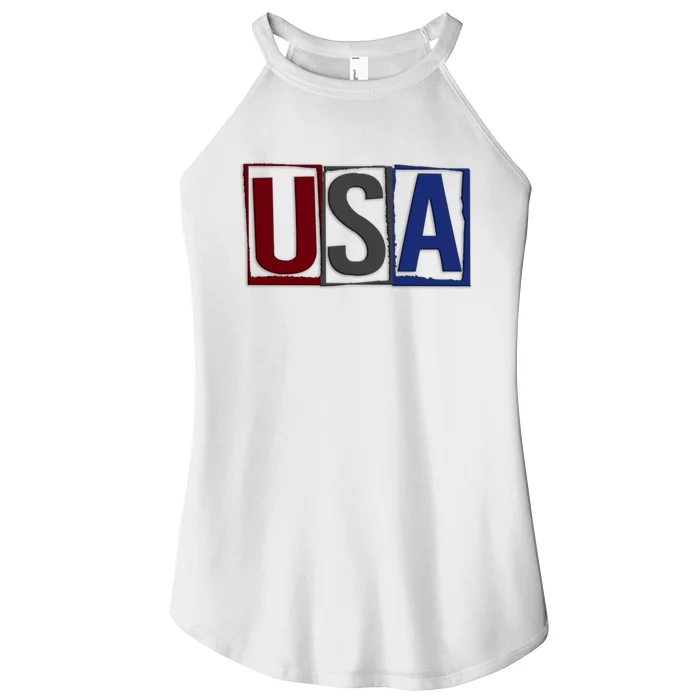 USA Patriotic 4th Of July Women’s Perfect Tri Rocker Tank