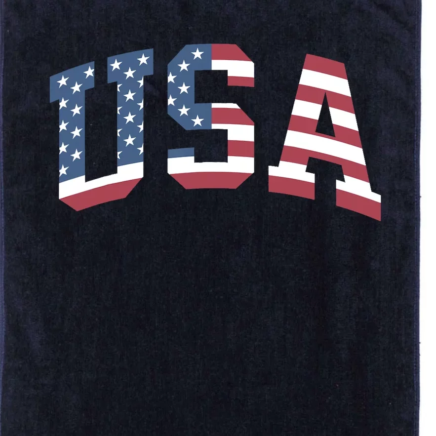 USA Patriotic American Flag 4th of July Platinum Collection Golf Towel