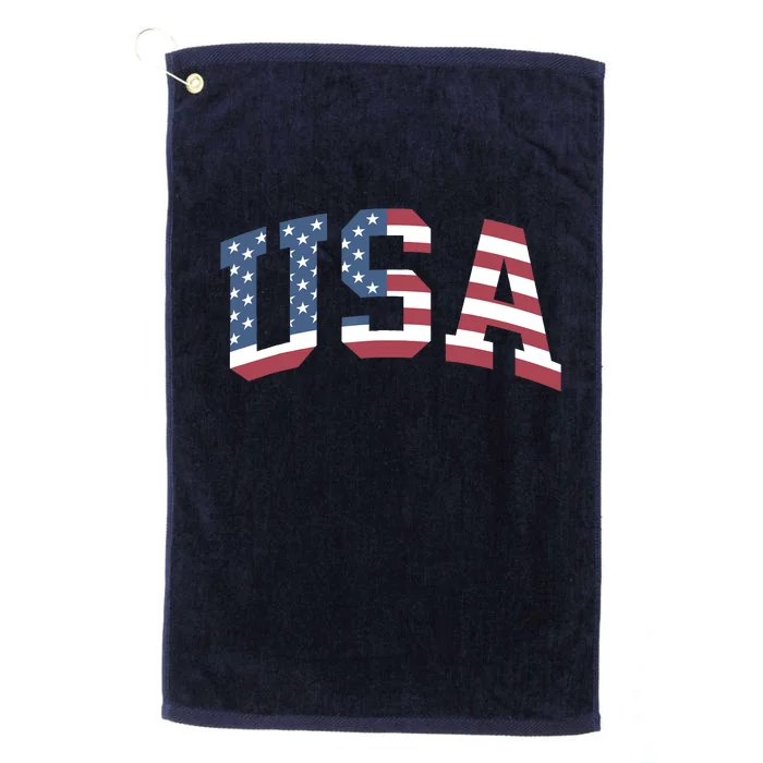 USA Patriotic American Flag 4th of July Platinum Collection Golf Towel