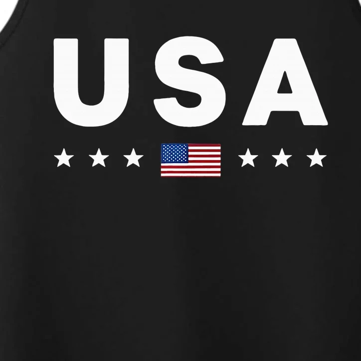 Usa Patriotic American Flag July Performance Tank